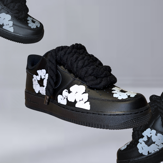 AF1 Czarne | Denim Rope Forces